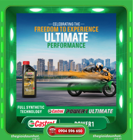 CASTROL  POWER1 ULTIMATE 10W-30 4T  loại 0,8 Lít