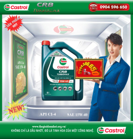 DẦU ĐỘNG CƠ CASTROL   CRB TURBOMAX SAE 20W50 API CI - 4 BAO BÌ  8L