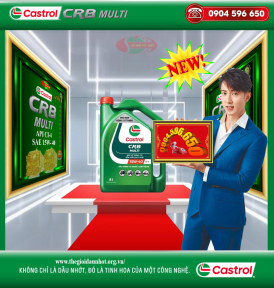 Dầu động cơ Castrol CRB Mutil SAE 15W-40  API CI-4 Can 8 lít