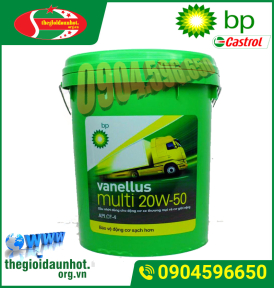 DẦU ĐỘNG CƠ BP VANELLUS MUTIL 25W-50 CF-4  Xô 18 LÍT